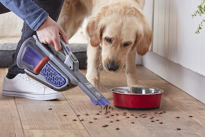 BLACK+DECKER BHHV520BFP aspirando pienso